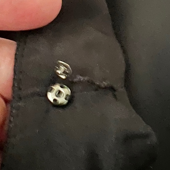 TALBOTS Black  Eyelet Lace Linen and Cotton Blend  Dress Size 8P - Picture 16 of 16